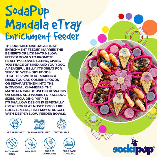 SodaPup Mandala Design eTray Enrichment Tray for Dogs