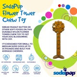 SodaPup Flower Tower Chew & Enrichment Toy
