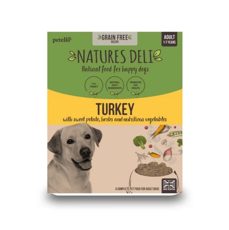 Natures Deli Grain Free Adult Wet Dog Food Trays (Turkey)